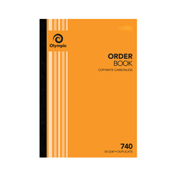 OLYMPIC CARBONLESS ORDER BOOK 740 Dup 50Leaf A4 210x297mm